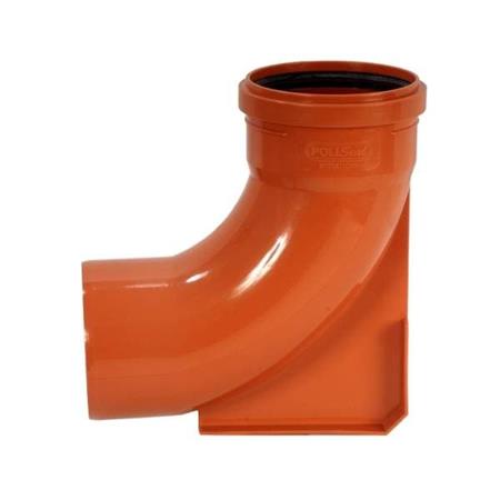 Curva 87°30´mh 110mm 110mm. X 2.7mm. X Con Base