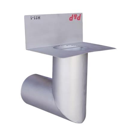 Embudo Acero Inox. H11-1 Medio Plato Codo Corto 1.3kg